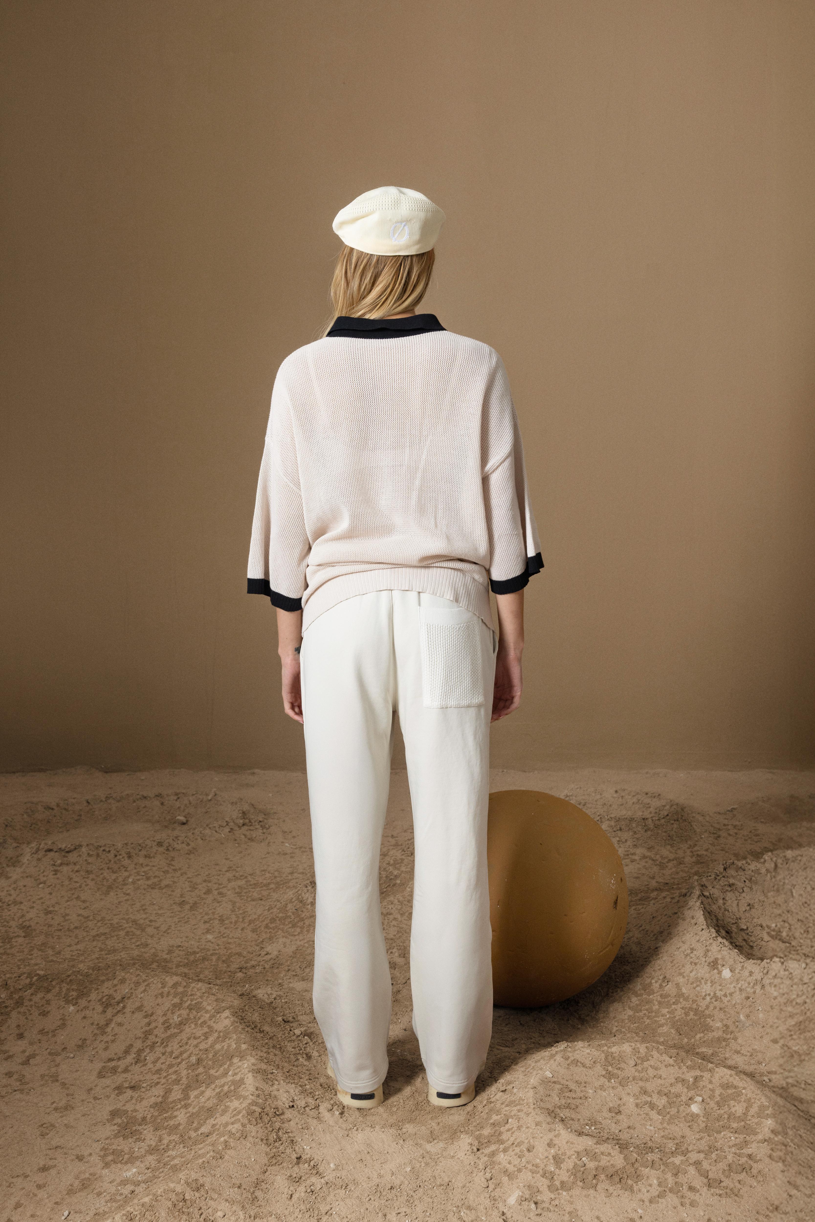 ZOSMA KNIT SWEATPANT - BEIGE GRAY