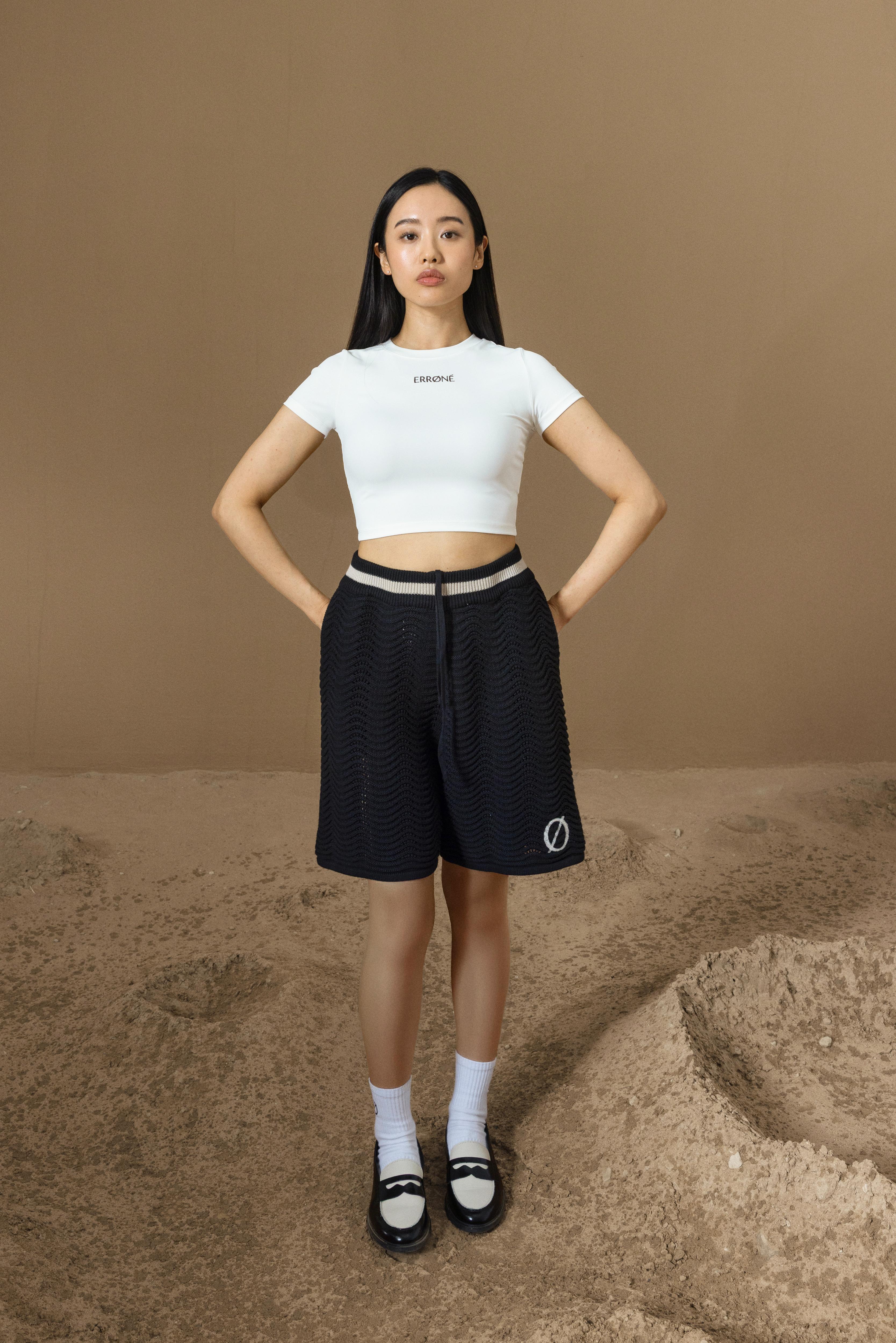WOMEN NEBULA CROP TOP - WHITE