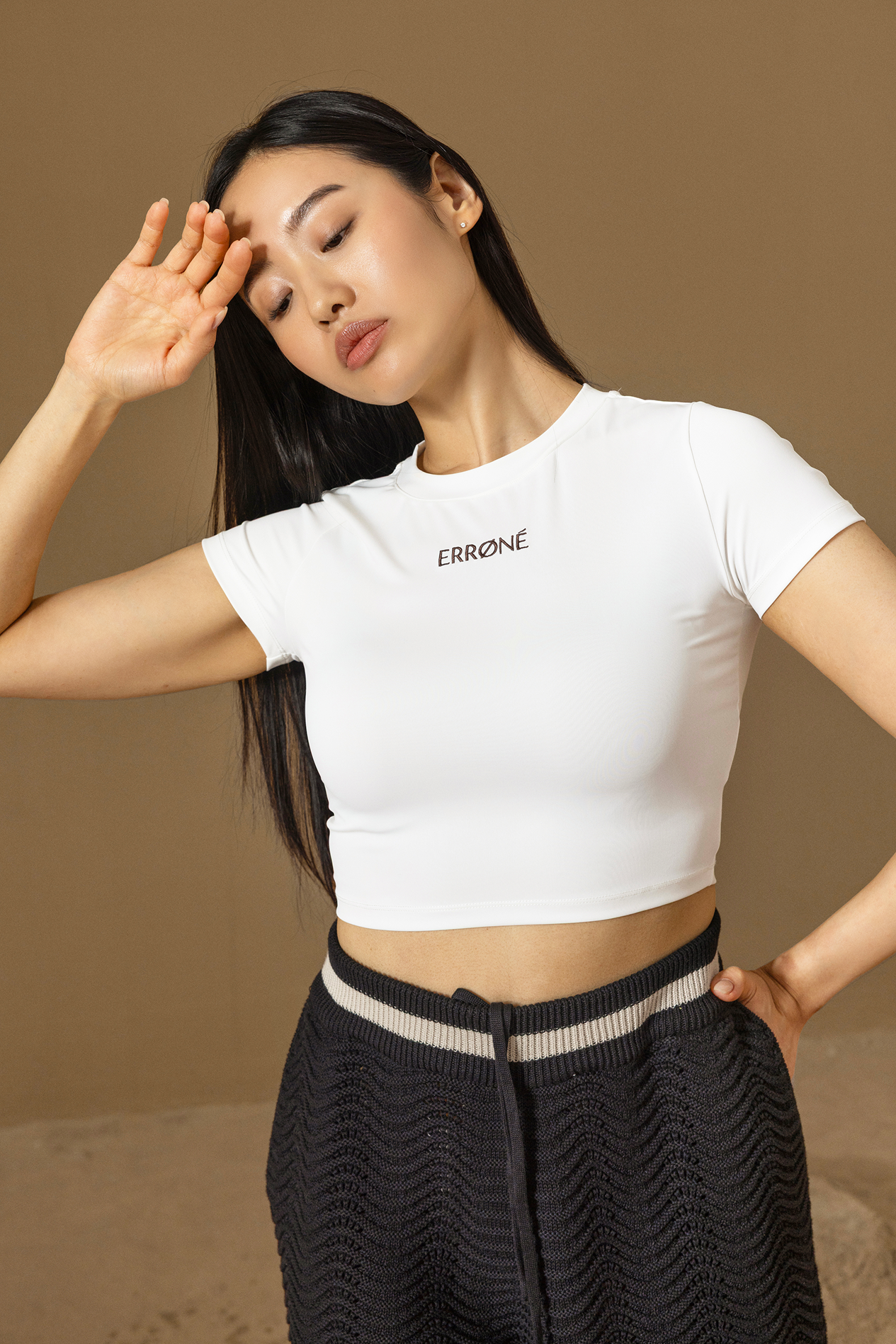 WOMEN NEBULA CROP TOP - WHITE