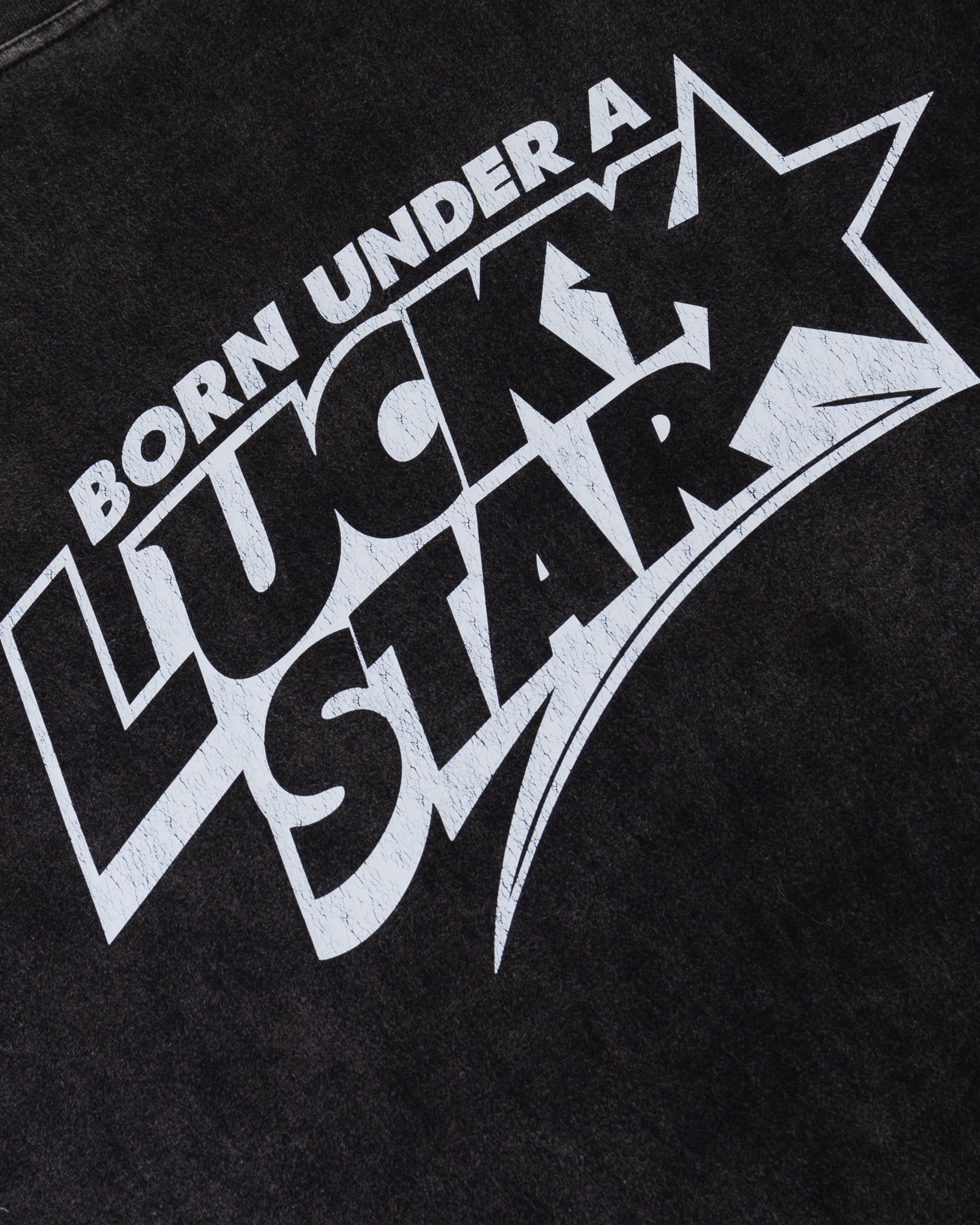 LUCKY STAR TSHIRT - BLACK FADED