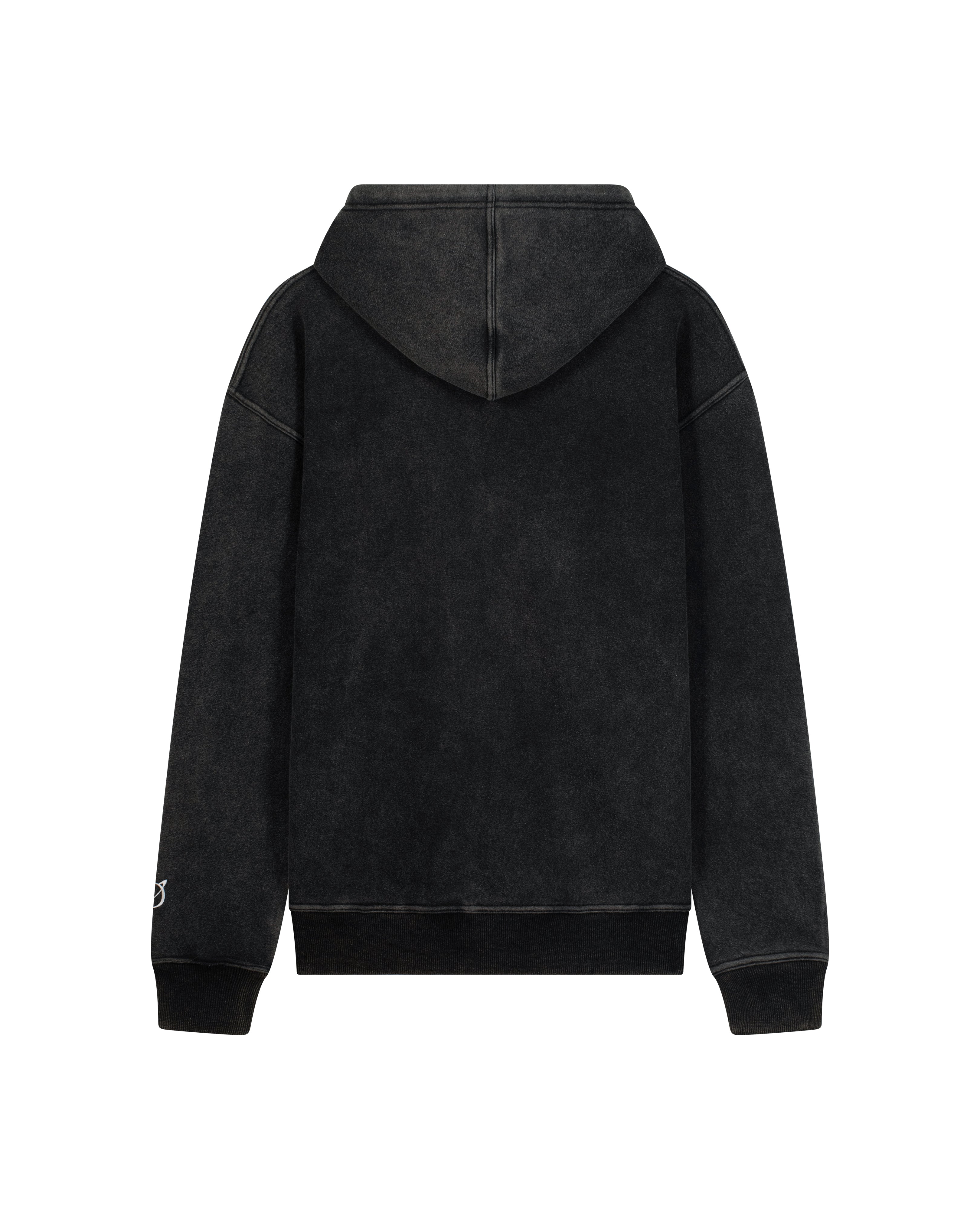 LUCKY STAR ZIP HOODIE - BLACK FADED
