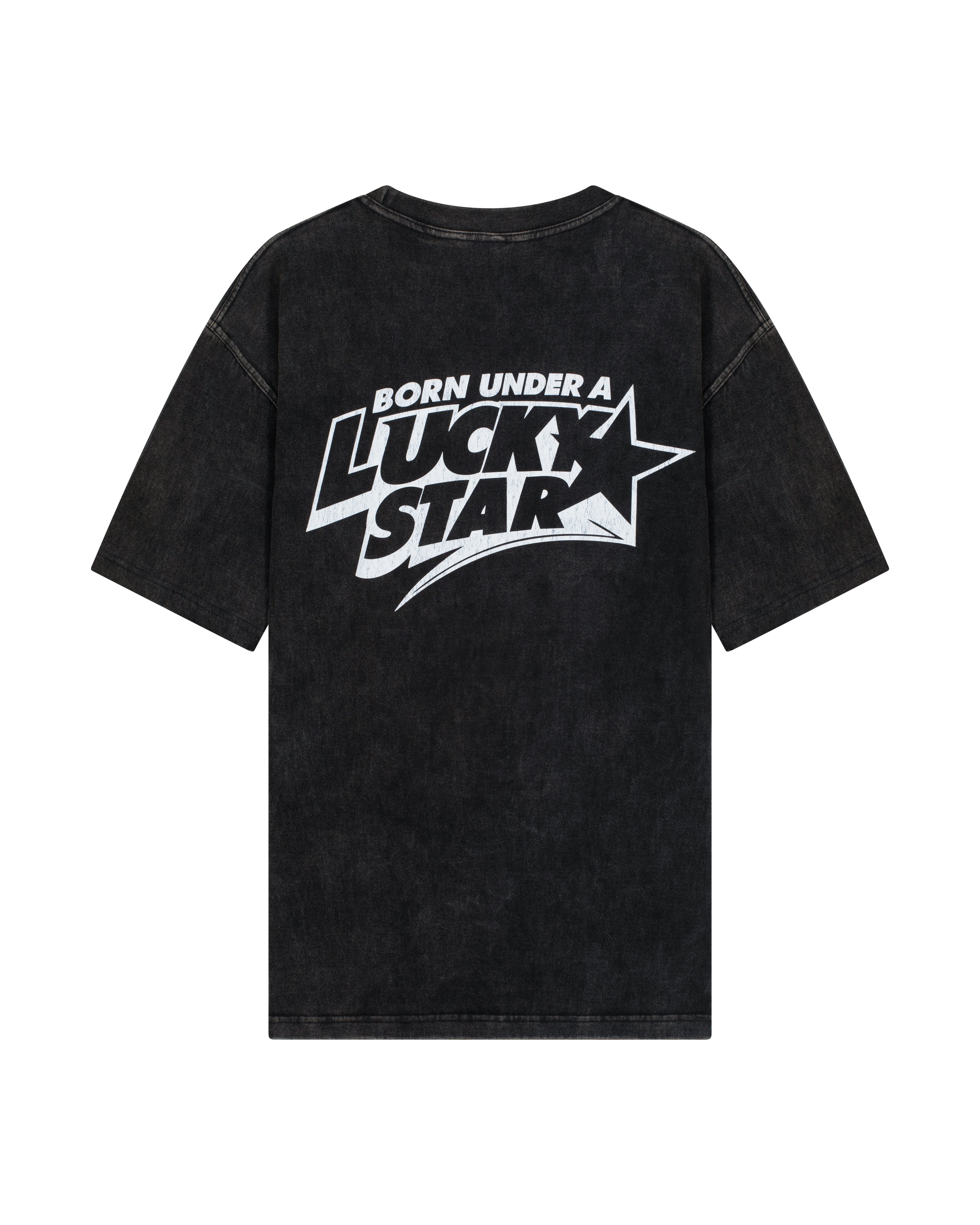 LUCKY STAR TSHIRT - BLACK FADED